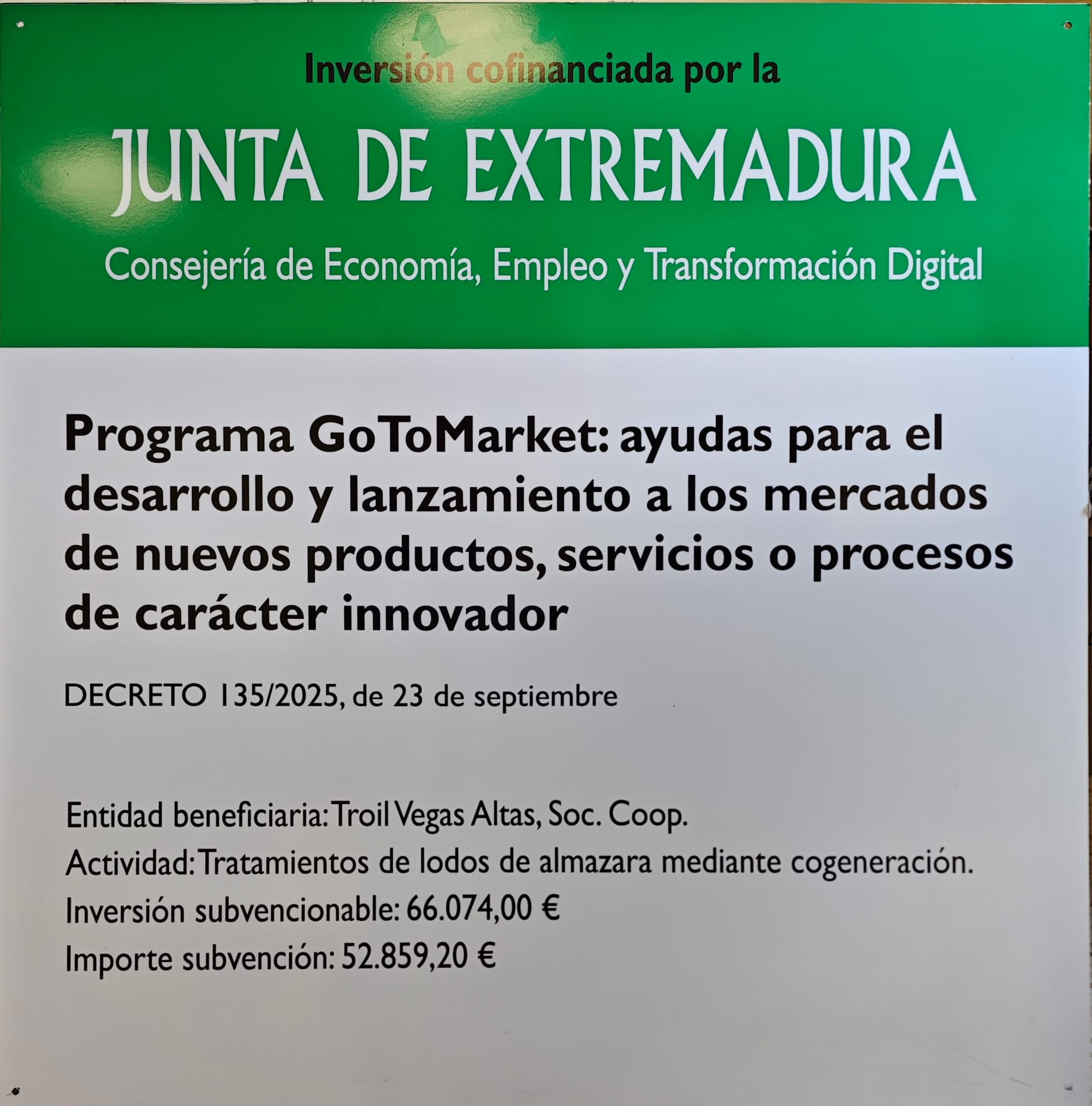 Proyecto FERTIAL correspondiente al programa GoToMarket.